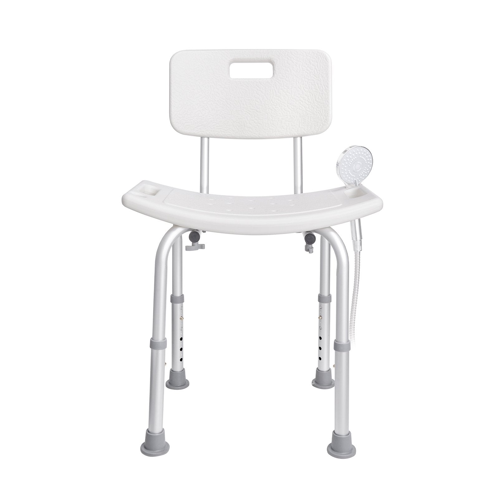 Shower Chair, Shower Seat with Back, Adjustable Height Shower Stool, Shower Chair for Inside Shower Bathtub, Non-slip Bathroom Bench Bath Chair for Elderly Disabled Handicap, 158.8 kg Capacity