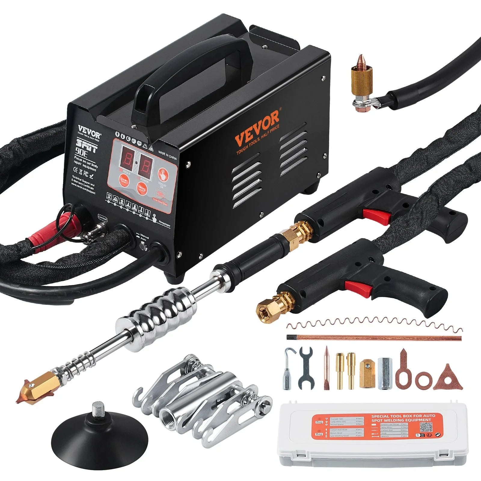 Spot Welder Dent Puller 3KW Stud Welder Dent Repair Kit with 2 Welding Gun