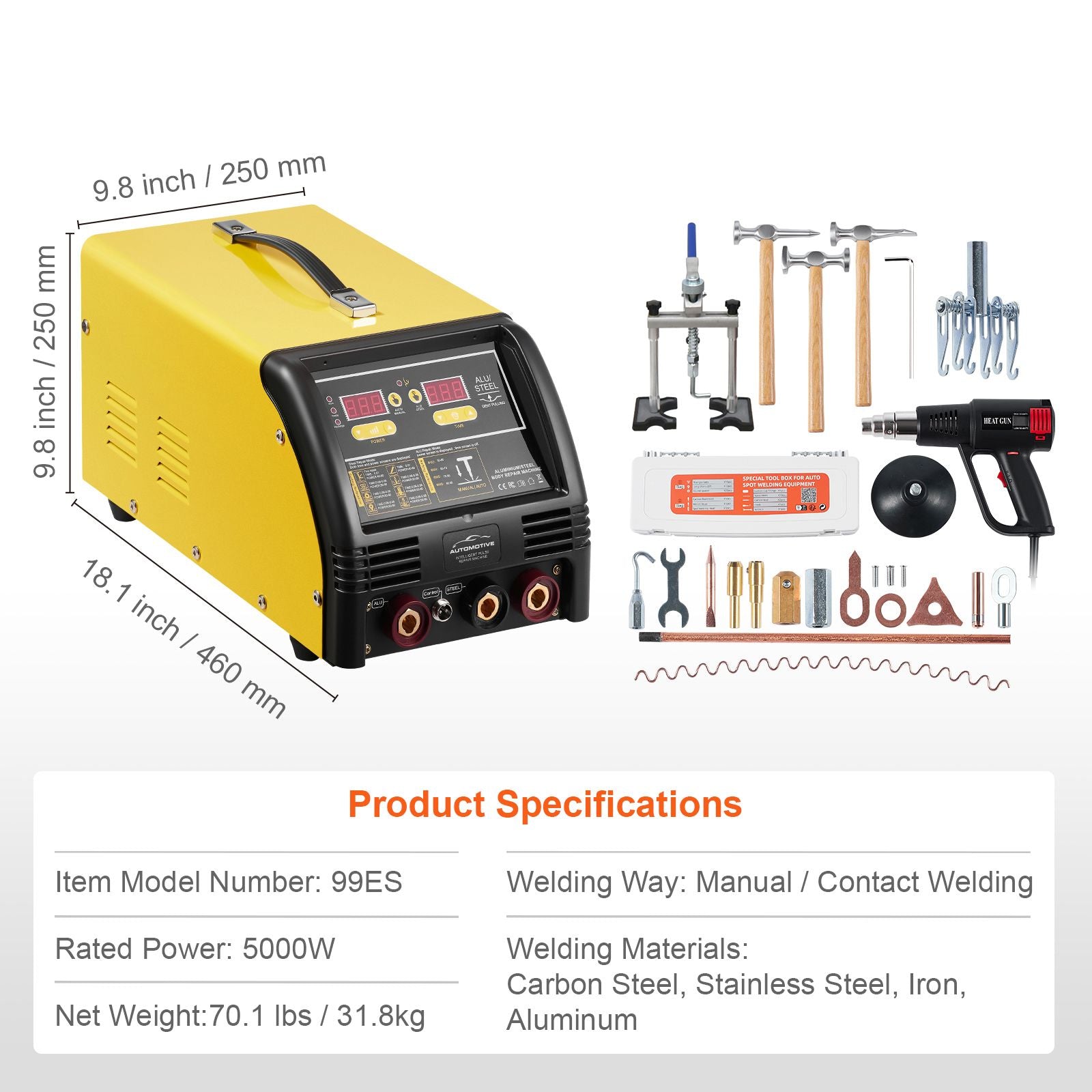 Dual Pro Stud Welder Professional 5KW Welder for Steel & Aluminum Panels