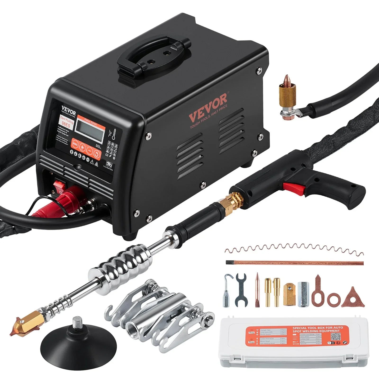 Stud Welder Dent Repair Kit, 3KW Spot Welder Dent Puller with Auto/Manual Welding & 9 Versatile Modes, Auto Body Spot Welding Dent Puller Machine for Car, Truck Dent Repair
