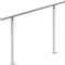 3ft White Outdoor Stair Handrail Aluminum Railing Adjustable 1-3 Steps