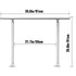 3ft White Outdoor Stair Handrail Aluminum Railing Adjustable 1-3 Steps