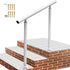 3ft White Outdoor Stair Handrail Aluminum Railing Adjustable 1-3 Steps