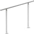 3ft White Outdoor Stair Handrail Aluminum Railing Adjustable 1-3 Steps