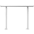 3ft White Outdoor Stair Handrail Aluminum Railing Adjustable 1-3 Steps