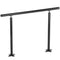 3ft Outdoor Stair Handrail Aluminum Railing Adjustable 1-3 Steps Black
