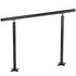 3ft Outdoor Stair Handrail Aluminum Railing Adjustable 1-3 Steps Black