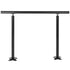 3ft Outdoor Stair Handrail Aluminum Railing Adjustable 1-3 Steps Black