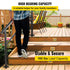 Black Aluminum Outdoor Stair Handrail 3-4 Steps Adjustable Safety Railing