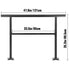 Black Aluminum Outdoor Stair Handrail 3-4 Steps Adjustable Safety Railing