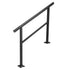 Black Aluminum Outdoor Stair Handrail 3-4 Steps Adjustable Safety Railing