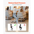 Saddle Rolling Stool Black PU Leather with Wheels Height Adjustable Seat