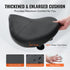 Ergonomic Rolling Saddle Stool Chair with Wheels Adjustable PU Leather Black