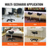 Ergonomic Rolling Saddle Stool Chair with Wheels Adjustable PU Leather Black