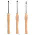 Wood Lathe Chisel Set, 3 PCS Woodworking Turning Tools, Includes Square, Round, Diamond Carbide Blades, 20 cm Comfortable Grip Handles, Wood Chisel Set with Wooden Box For Turning Pens or Small