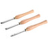 Wood Lathe Chisel Set, 3 PCS Woodworking Turning Tools, Includes Square, Round, Diamond Carbide Blades, 20 cm Comfortable Grip Handles, Wood Chisel Set with Wooden Box For Turning Pens or Small