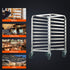Bun Pan Rack, 10-Tier Commercial Bakery Racks with Brake Wheels, Aluminum Racking Trolley Storage for Half & Full Sheet, Speed Rack For Kitchen Home, Bread Baking Equipment, 660x515x985 mm