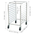 Bun Pan Rack, 10-Tier Commercial Bakery Racks with Brake Wheels, Aluminum Racking Trolley Storage for Half & Full Sheet, Speed Rack For Kitchen Home, Bread Baking Equipment, 660x515x985 mm