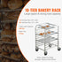 Bun Pan Rack, 10-Tier Commercial Bakery Racks with Brake Wheels, Aluminum Racking Trolley Storage for Half & Full Sheet, Speed Rack For Kitchen Home, Bread Baking Equipment, 660x515x985 mm