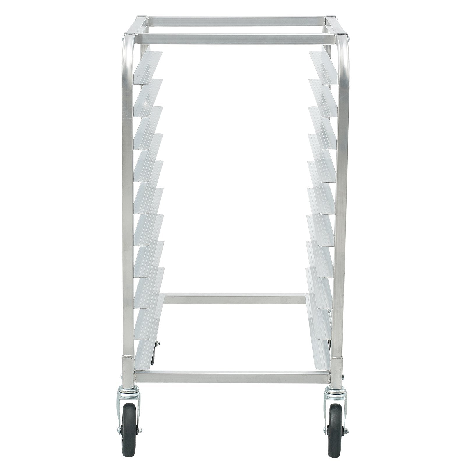 Bun Pan Rack, 10-Tier Commercial Bakery Racks with Brake Wheels, Aluminum Racking Trolley Storage for Half & Full Sheet, Speed Rack For Kitchen Home, Bread Baking Equipment, 660x515x985 mm