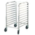 Bun Pan Rack, 10-Tier Commercial Bakery Racks with Brake Wheels, Aluminum Racking Trolley Storage for Half & Full Sheet, Speed Rack For Kitchen Home, Bread Baking Equipment, 660x515x985 mm
