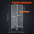 Bun Pan Rack, 20-Tier Commercial Bakery Racks with Brake Wheels, Aluminum Racking Trolley Storage for Half & Full Sheet, Speed Rack For Kitchen Home, Bread Baking Equipment, 660x517x1767 mm