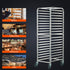 Bun Pan Rack, 20-Tier Commercial Bakery Racks with Brake Wheels, Aluminum Racking Trolley Storage for Half & Full Sheet, Speed Rack For Kitchen Home, Bread Baking Equipment, 660x517x1767 mm