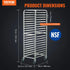 Bun Pan Rack, 20-Tier Commercial Bakery Racks with Brake Wheels, Aluminum Racking Trolley Storage for Half & Full Sheet, Speed Rack For Kitchen Home, Bread Baking Equipment, 660x517x1767 mm