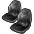 2-Pack Tractor Seat High Back, Black Vinyl Mower Seat with Drain Holes
