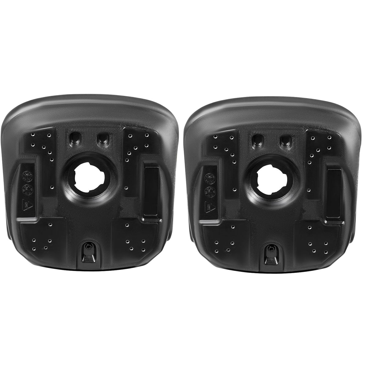 2-Pack Tractor Seat High Back, Black Vinyl Mower Seat with Drain Holes