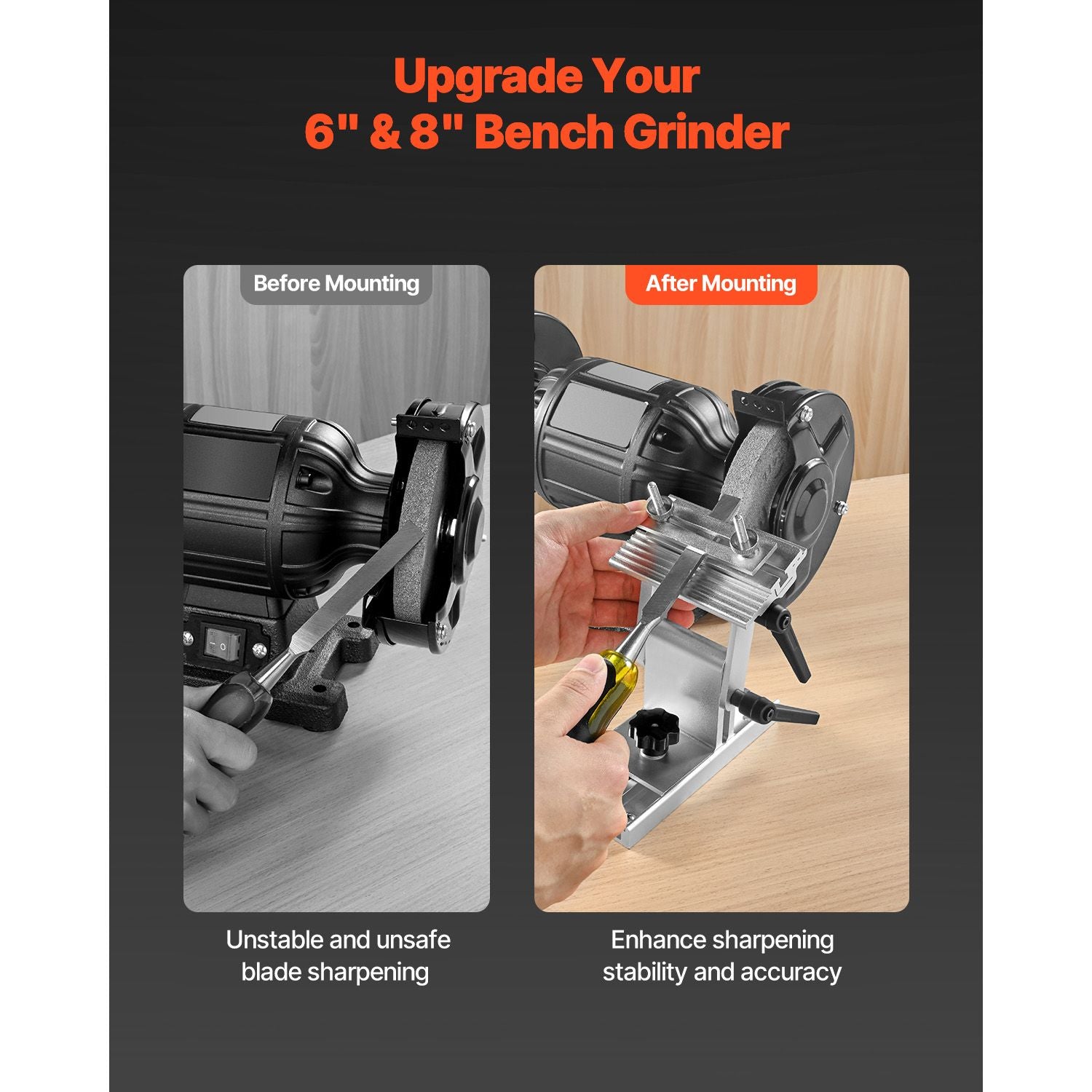Adjustable Bench Grinder Sharpening Jig Tool Rest for Blades & Chisels