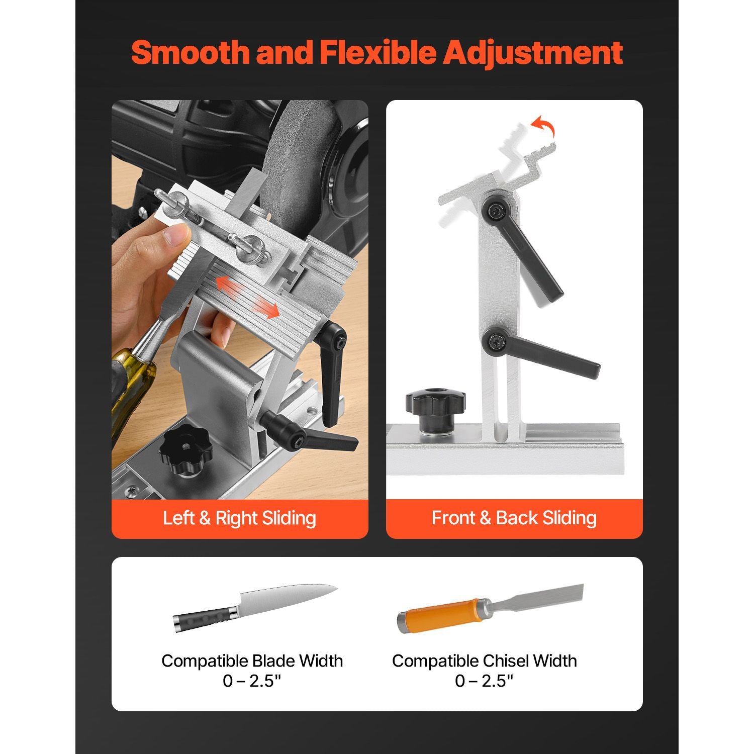 Adjustable Bench Grinder Sharpening Jig Tool Rest for Blades & Chisels