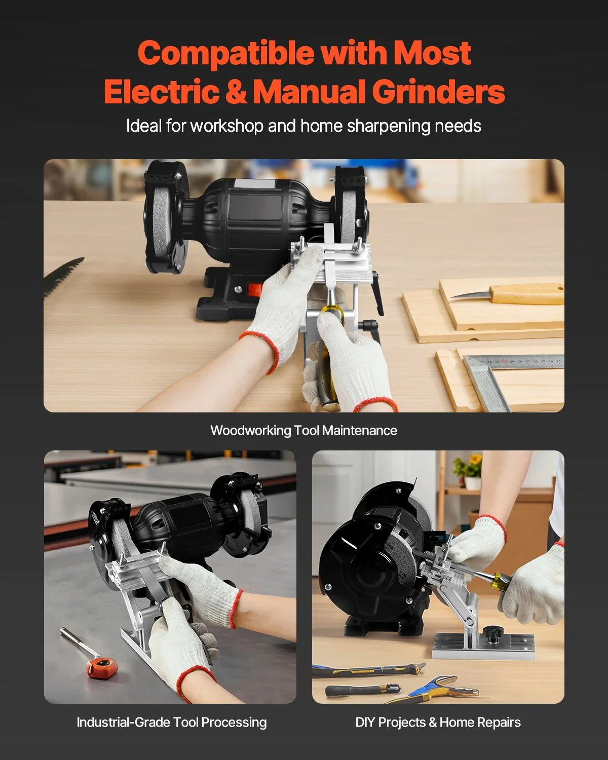 Sharpening Tool Rest Jig, Adjustable Replacement Tool Rest Sharpening Jig for 6