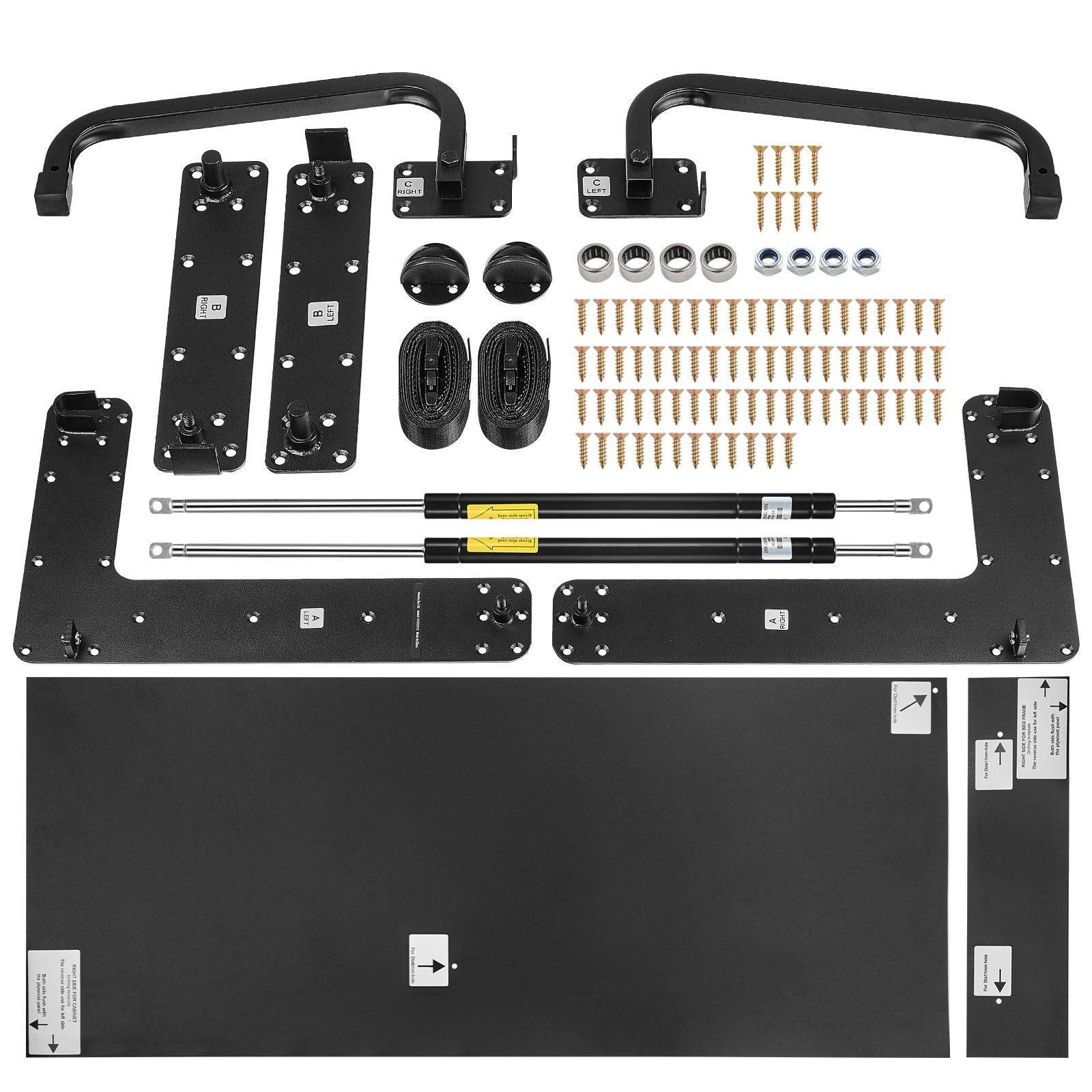 Full Size Murphy Bed Kit DIY Wall Bed Hardware Gas Strut System