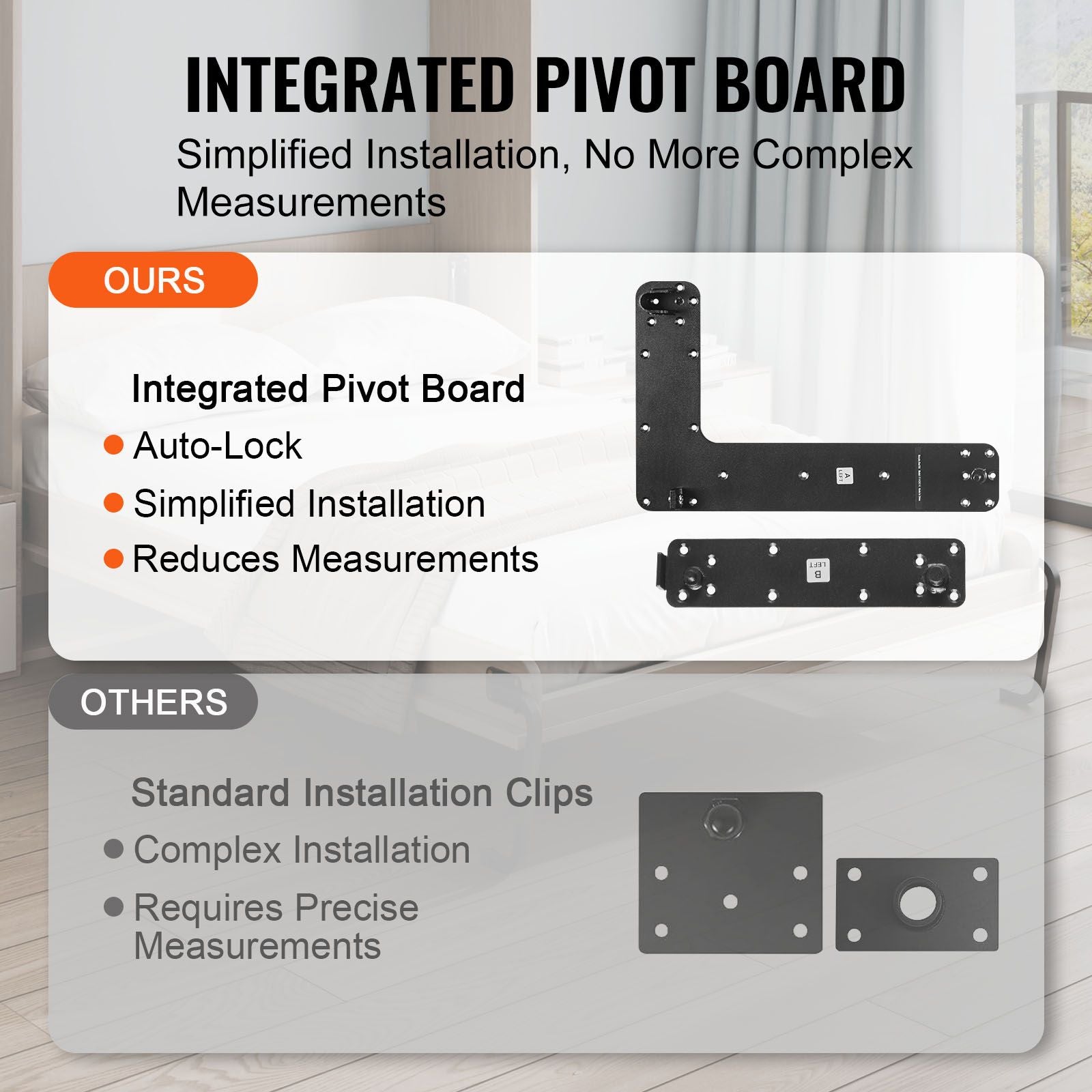 Full Size Murphy Bed Kit DIY Wall Bed Hardware Gas Strut System