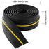 Garage Door Threshold Seal Strip, 12 FT Universal Garage Door Floor Seal Strip with Adhesive, Garage Door Bottom Weatherproof Strip, Upgraded Thick PVC DIY Weather Stripping Replacement, Black