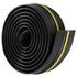 Garage Door Threshold Seal Strip, 12 FT Universal Garage Door Floor Seal Strip with Adhesive, Garage Door Bottom Weatherproof Strip, Upgraded Thick PVC DIY Weather Stripping Replacement, Black
