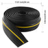 Garage Door Threshold Seal Strip, 16.5 FT Universal Garage Door Floor Seal Strip with Adhesive, Garage Door Bottom Weatherproof Strip, Upgraded Thick PVC DIY Weather Stripping Replacement, Black