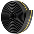 Garage Door Threshold Seal Strip, 16.5 FT Universal Garage Door Floor Seal Strip with Adhesive, Garage Door Bottom Weatherproof Strip, Upgraded Thick PVC DIY Weather Stripping Replacement, Black