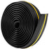 Garage Door Threshold Seal Strip, 20 FT Universal Garage Door Floor Seal Strip with Adhesive, Garage Door Bottom Weatherproof Strip, Upgraded Thick PVC DIY Weather Stripping Replacement, Black