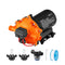 Water Diaphragm Pump, 20.8 LPM Flow, 4.8 bar Rated Pressure (2.8-6.9 bar Adjustable), 12.7 mm MNPT Self Priming Sprayer Pump with Pressure Switch for RV Camper Marine Boat Lawn, FCC Certified