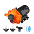 Water Diaphragm Pump, 20.8 LPM Flow, 4.8 bar Rated Pressure (2.8-6.9 bar Adjustable), 12.7 mm MNPT Self Priming Sprayer Pump with Pressure Switch for RV Camper Marine Boat Lawn, FCC Certified