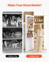 Over the Door Pantry Organizer, 6-Tier Pantry Organization and Storage, Heavy-Duty Steel Hanging Spice Rack, Adjustable Wall Seasoning Shelves, for Home Kitchen Laundry Room Bathroom, White