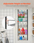 Over the Door Pantry Organizer, 6-Tier Pantry Organization and Storage, Heavy-Duty Steel Hanging Spice Rack, Adjustable Wall Seasoning Shelves, for Home Kitchen Laundry Room Bathroom, Black