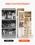 Over the Door Pantry Organizer, 6-Tier Pantry Organization and Storage, Heavy-Duty Steel Hanging Spice Rack, Adjustable Wall Seasoning Shelves, for Home Kitchen Laundry Room Bathroom, Black