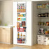 9 Tier Over Door Pantry Organizer Adjustable Spice Rack Storage White