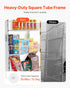 Over the Door Pantry Organizer, 9-Tier Pantry Organization and Storage, Heavy-Duty Steel Hanging Spice Rack, Adjustable Wall Seasoning Shelves, for Home Kitchen Laundry Room Bathroom, White