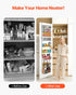 Over the Door Pantry Organizer, 9-Tier Pantry Organization and Storage, Heavy-Duty Steel Hanging Spice Rack, Adjustable Wall Seasoning Shelves, for Home Kitchen Laundry Room Bathroom, White