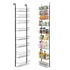 Over the Door Pantry Organizer, 9-Tier Pantry Organization and Storage, Heavy-Duty Steel Hanging Spice Rack, Adjustable Wall Seasoning Shelves, for Home Kitchen Laundry Room Bathroom, Black