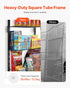 Over the Door Pantry Organizer, 9-Tier Pantry Organization and Storage, Heavy-Duty Steel Hanging Spice Rack, Adjustable Wall Seasoning Shelves, for Home Kitchen Laundry Room Bathroom, Black